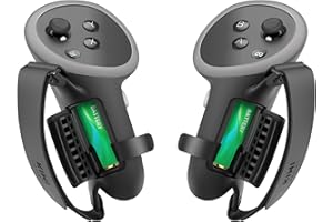 KIWI design Cubierta de agarre actualizada compatible con accesorios Meta Quest 3S/Quest 3, con protección de apertura de batería y correa de tobillo (negro)