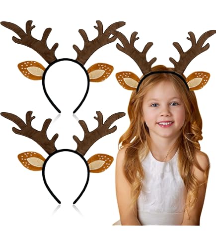 Bandeau De Noël Cloche – Renne Festif – Rouge/vert – Pour Enfant Et Adulte – Taille Universelle