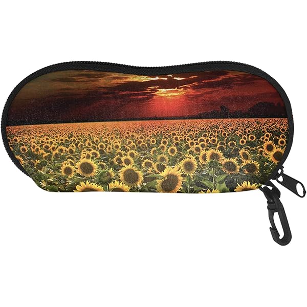 Binienty Weiches Brillenetui Mit Gürtelclip – Giraffen-Design, 18,5x8,5 Cm, Polyester, Reißverschluss