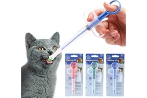 Maple Plentiful 3 Piezas Alimentador de Medicamentos para Mascotas, Jeringa para Perros y Gatos, Reutilizable Dispensador de Medicamentos, para Mascotas Perros Gatos, Punta de Silicona