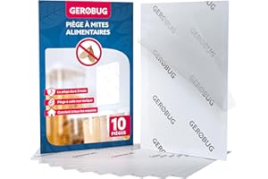 Gerobug Piège à Mites Alimentaires 10 pièces - Piège à phéromones pour la Protection des Aliments - Piège à Mites Alimentaires - Piège adhésif Mites Alimentaires