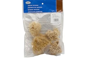 ROYAL LANGNICKEL Royal Brush Natur Ocean Künstler Schwämme 4/pkg-3 Wolle und 1 Jumbo, andere, Mehrfarbig