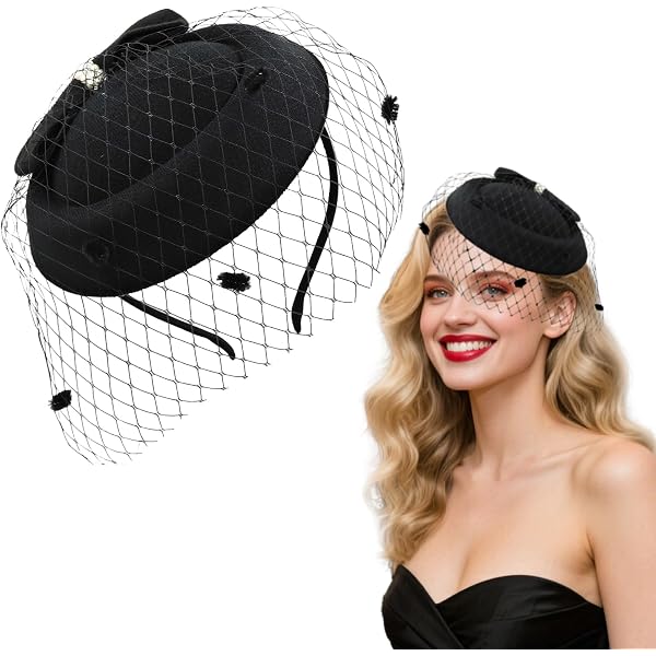 7426 Net Ruffle Fascinator Layered Hat Retro Pinup 40\'s 50\'s Wedding Party Ro Rox Net Ruffle Fascinator Layered Hat Retro Pinup 40 main image 3