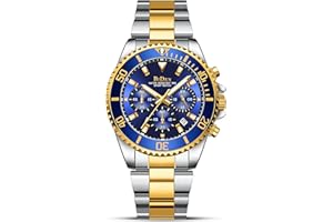 LN LENQIN Orologio Uomo Cronografo Orologio da uomo in acciaio inox Analogico al Quarzo Impermeabile Date Orologi Moda Business Sportivo orologio da polso