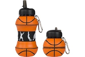 fringoo Gourde Enfant Rétractable 500 ML / 17 oz avec Mousqueton Bouteille d'eau Sport Voyage sans BPA Étanche