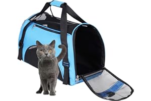 LONTG Pet Dog Cat Carrier Bag Puppy Handbag Portable Pet Travel Bag Soft Sided Bag Airline Approved with Breathable Mesh Pouch Pet Car Seat Booster Puppy Cage Tote for Small Medium Dogs Cats Puppies Rabbit