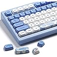 OHY XVX Dolphin Theme PBT Dye-Sub Keycaps Set, 145-Key Blue Custom Keycaps for 75% Mechanical Keyboards (Compatible with Cherry MX/Gateron Switches & Mac/Windows PC)
