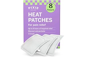 PIXIE CUP Pixie – Patchs Chauffants Antidouleur pour Crampes Menstruelles – Thérapie Chaleur Bas-Ventre et Dos – Alternative Naturelle à la Lidocaïne/ICY Hot – Jusqu’à 8 h – 3 Patchs Jetables Discrets