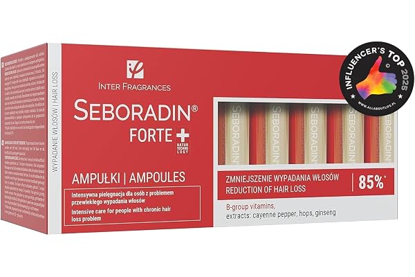 Seboradin Ampoules Forte, Sérum Capillaire, Traitement Contre la Chute et l'amincissement des Cheveux, Fortifie et Nourrit, Avec Extraxtes Naturels et Vitamines, Médicale Suisse (14 x 5,5 ml)