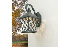 Licht-Erlebnisse TAY rustykalna lampa ścienna, latarnia, antracytowa, antyczny design, E27, oświetlenie ogrodowe, oświetlenie zewnętrzne
