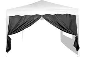 INSTENT Basic Seitenwand/Seitenteil für Pavillon 3x3m mit Reißverschluss oder Fenster, Wasserabweisend und atmungsaktiv, Farbwahl, für Festzelt, Partyzelt