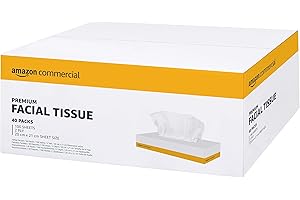 AmazonCommercial 2 épaisseur mouchoirs en papier, 4000 feuilles (40 Lot de 100)