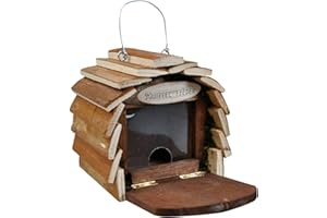 AYASAL Be-Creative Natures Market Wooden Wood Squirrel Food Nut Feeder Feeding Station Hotel