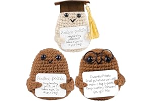 Accokids Positive Potato Pocket Hug, Positive Potato Made of Wool, Encouragement Gifts with Positive Energy Cards for Family, Friends, Colleagues, Men, Women, Pack of 3