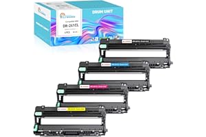 Clywenss DR241CL Drum Unit Compatible with Brother DR-241CL DR-241 DR241 for DCP-9015CDW 9020CDW 9022CDW HL-3140CW 3142CW 3150CDN 3150CDW 3170CDW MFC-9130CDN 9140CDN 9330CDW 9340CDW Printer, 4-Pack