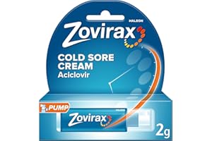 Zovirax Cold Sore Cream for Lips, with Aciclovir, Cold Sore Treatment that Speeds Healing and Pain Relief, Pump 2g