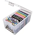 ArtBin 6934AB Art & Craft Organizer [1] Plastic Storage Case Clear, Translucent, 15.25 x 8 x 6.25