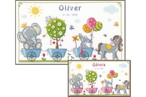 Kit de punto de cruz Vervaco: lindo parade animal, n, 41 x 24 cm