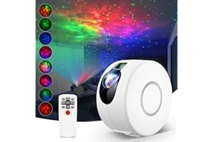 Bozhihong Star Projector,LED Galaxy Projector Light with Nebula,Night Light Projector with Remote Control for Kids Adults Bedroom/Party/and Night Light Ambience (White)