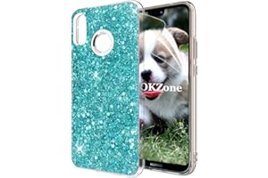 OKZone Funda Huawei P20 Lite Carcasa Purpurina, Cárcasa Brilla Glitter Brillante TPU Silicona Teléfono Smartphone Funda Móvil Case [Protección a Pantalla y Cámara] para Huawei P20 Lite (Verde)