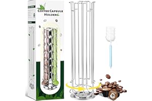 UCAMP Porta Capsule per Caffè Compatibile con Dolce Gusto Capsules per 32 Capsule,Supporti per Capsule Verticale,Portacapsule Ruotabile a 360° e Antiscivolo,Supporto Girevole Caffe,Risparmia Spazio
