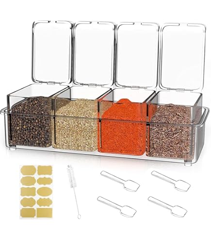 DUBENS 6-teiliges Gewürzset - Aufbewahrungsdosen Mit Streufunktion Für Küche
