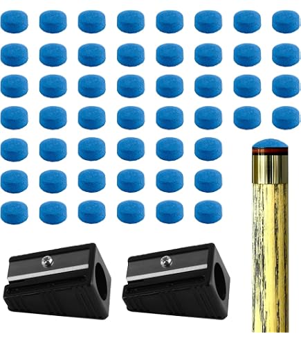 Punte Ricambio Stecca Da Biliardo - Kit 20 Pezzi In Pelle PU E Nylon, 2 Misure, Marrone - 3