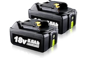 PDSTATION 2x 5.5Ah BL1850B Li-ion Batteries Replacement for Makita 18V Battery Compatible with Makita Battery 18V BL1850B BL1860B BL1840 BL1845 BL1840B BL1830 BL1835 BL1820 BL1815 LXT-400