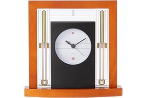 Bulova Willits Tischuhr Frank Lloyd Wright B7756, helles Kirsch-Finish