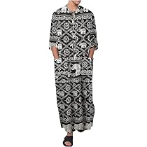 YAOHUOLE Herren Kaftan Aus Leinen-Baumwolle – Langärmlig, Seitlich Geschlitzt, Mit Taschen, Größen M-3XL