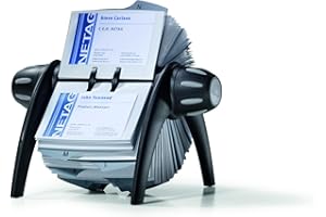 ‎DURABLE Durable 241701 Visifix Flip Rotary File with 200 Pockets for 400 Business Cards Black Ref 2417/01