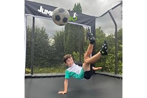 JUMPPRO Jump PRO Trampoline Football Soccer Goal, 3 Sizes - Durable, Space-Saving Net for Family Fun & Training. Easy Installation, for 6-16 ft Round, Rectangular and Oval Trampolines.