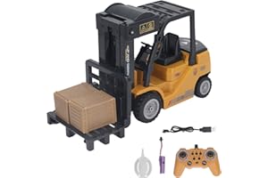 Srliya 1:24 Ferngesteuerter Gabelstapler, Professionelles, Voll Funktionsfähiges Gabelstapler-Konstruktionsspielzeug aus Ton- und Leichtmetalllegierung, Technisches Fahrzeugspielzeug