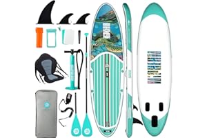 Niphean Sup Gonfiabile con Accessori SUP, Coperta in EVA Antiscivolo, SUP Gonfiabile con Sedile，320cm tavola da sup, Tavole SUP Gonfiabili Adulti e Giovani di Tutti i Livelli di Abilità