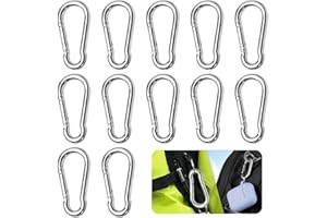 KENDWING 20 Pezzi Moschettone Acciaio Inox,Primavera Chiusa Moschettoni Piccoli Portante 36 KG,Multifunzione Argento Moschettoni Portachiavi per Fai Da Te,Pesca,Tende,Zaini,Viaggi ecc