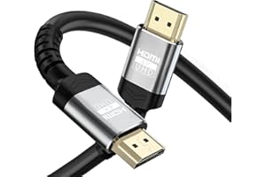 Soonsoonic Kabel HDMI 4K, 18 Gb/s, ultra szybki kabel HDMI 2.0 i 4K przy 60 Hz, HDR 3D ARC, HDCP2.2, Ethernet, HDMI, do monitora telewizyjnego UHD, laptopa, Xbox, PS4, PS5 itp. (6,1 m)