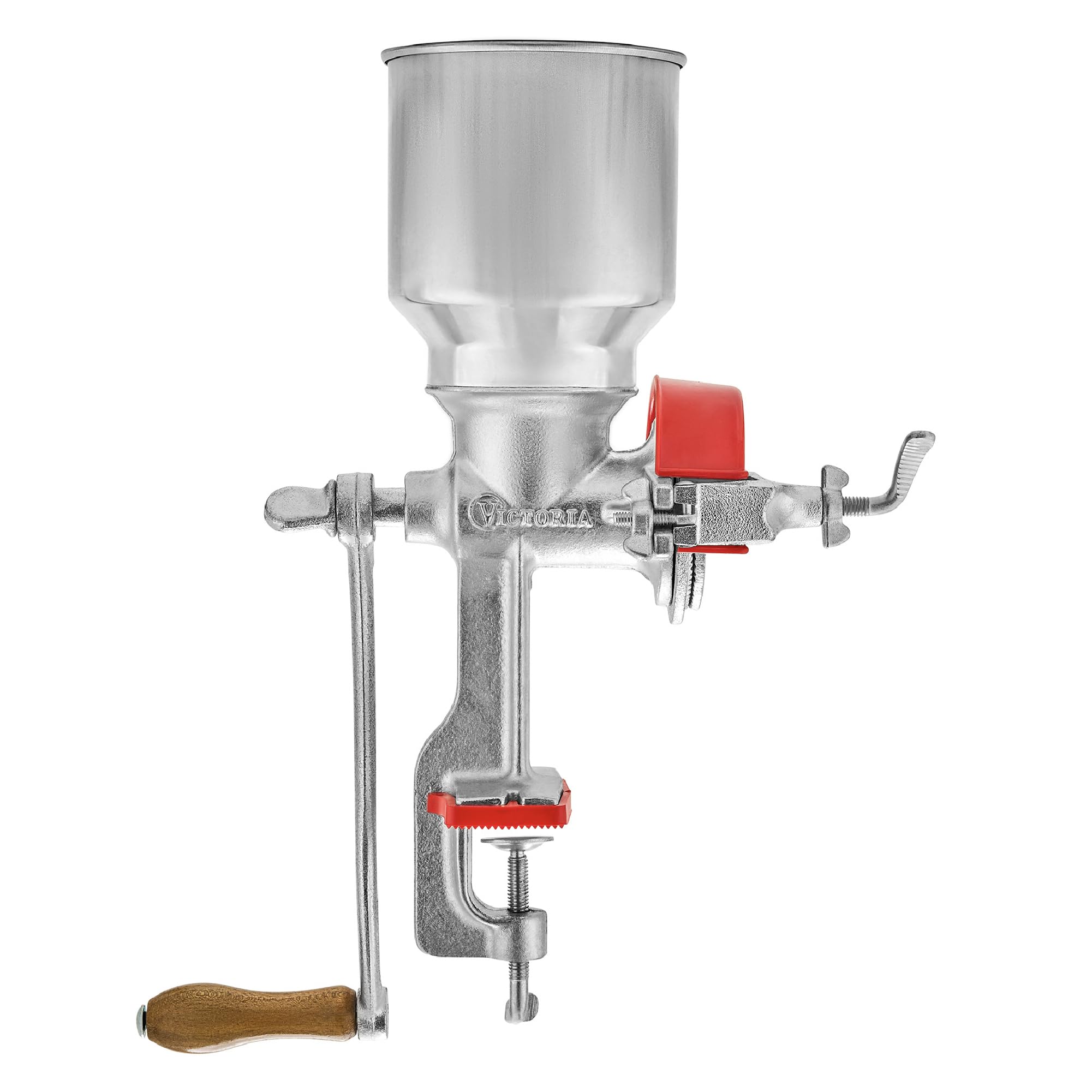 Victoria Commercial Grade Manual Grain Grinder Review: High Hopper Table Clamp Hand Corn Mill, Cast Iron