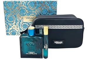 Versace Eros Confezione Regalo Uomo Profumo Eau De Toilette 100 ml Profumo Travel Size 10 ml e Pochette