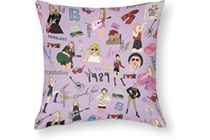 Heqiafan Throw Pillow Cover Cozy Square Pillow Case Home Decorative for Bed Couch Sofa Living Room Cushion Cover 18''X18''