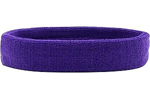 HANERDUN Bandeau de Sport pour Hommes et Femmes Bande de Cheveux Élastique Non Slip Évacuation de l'Humidité Bandeau en Coton pour Sports