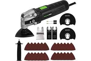 GALAX PRO Strumento oscillante, multiutensile 400 Watt, 6 velocità regolabili per la rimozione, raschiatura, taglio, lucidatura con 30 accessori