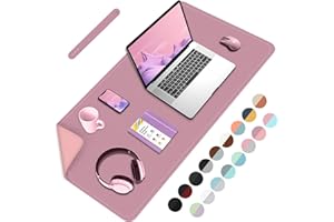 BLESWIN Sous-main de bureau double face, tapis de protection de bureau imperméable, grand tapis de souris pour clavier et souris, tapis d'écriture pour ordinateur portable, bureau/maison/décoration, 80 x 40