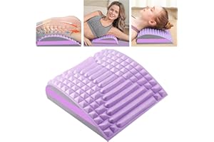 Hengrongshen Urządzenie do masażu pleców i szyi 2 w 1, poduszka do rozciągania pleców, do łagodzenia bólu karku i pleców