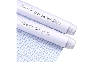 EVBEA Pizarra de tiza para pared, papel de regalo, 43 x 200 cm, para casa, escuela, oficina (2 rollos de pizarras blancas) (JJ-389)