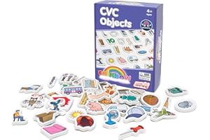 Junior Learning- Recurso magnético Rainbow CVC Objects, Multicolor, Large (JL641)