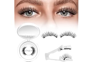 Higu clace Ciglia magnetiche, ciglia magnetiche senza eyeliner, ciglia magnetiche con applicatore, look naturale magnetico, non necessita di colla, ciglia magnetiche (SET-A)