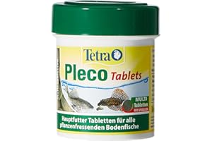 Tetra Pleco Tabletki – bogata w składniki odżywcze karma dla wszystkich roślinożernych ryb dennych (np. sumów), 120 tabletek