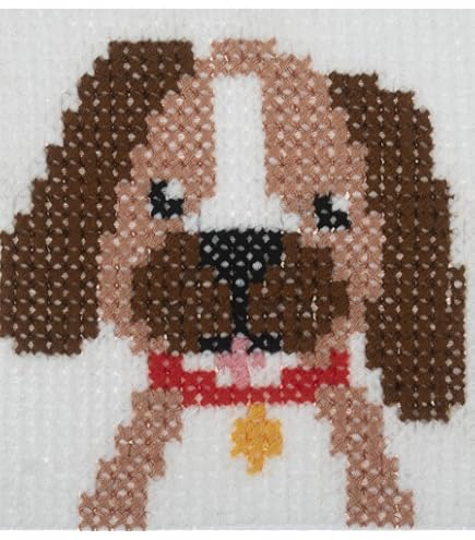 Vervaco Kit Point De Croix Enfant Chat Blanc - Kit Complet Broderie Débutant 12,5 X 16 Cm