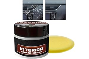 Manolyee Renovateur Plastique Voiture Interieur - 100g Cire De Réparation De Rayures - Kit De Réparation De Rayures pour Tableau De Bord avec Protection UV - Efface Rayure Plastique pour Voiture