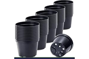 WOHNKULT Lot de 20 pots de culture de fleurs - 10 l - Noir - Diamètre 28 cm x 22 cm